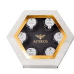ASTERIOS Premium Κασετίνα με 6 Ελληνικά Μέλια – Πολυτελές Σετ Δώρου με Επιλεγμένες Ποικιλίες